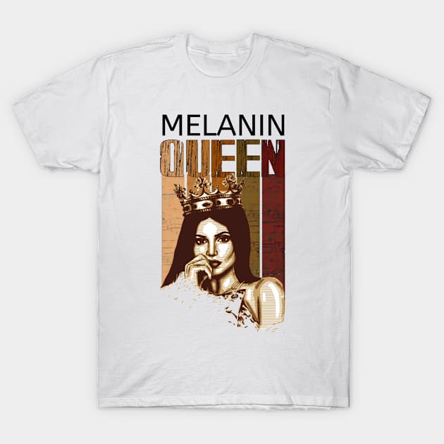 Melanin queen t-shirt T-Shirt by  Memosh Everything 